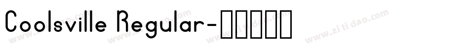 Coolsville Regular字体转换